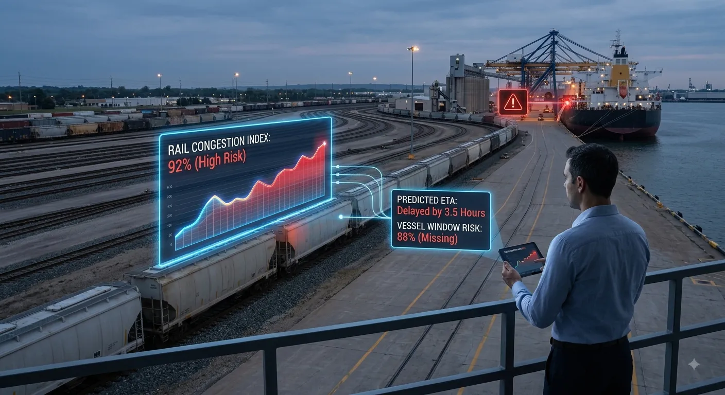 Predictive ETA for an export shipment
