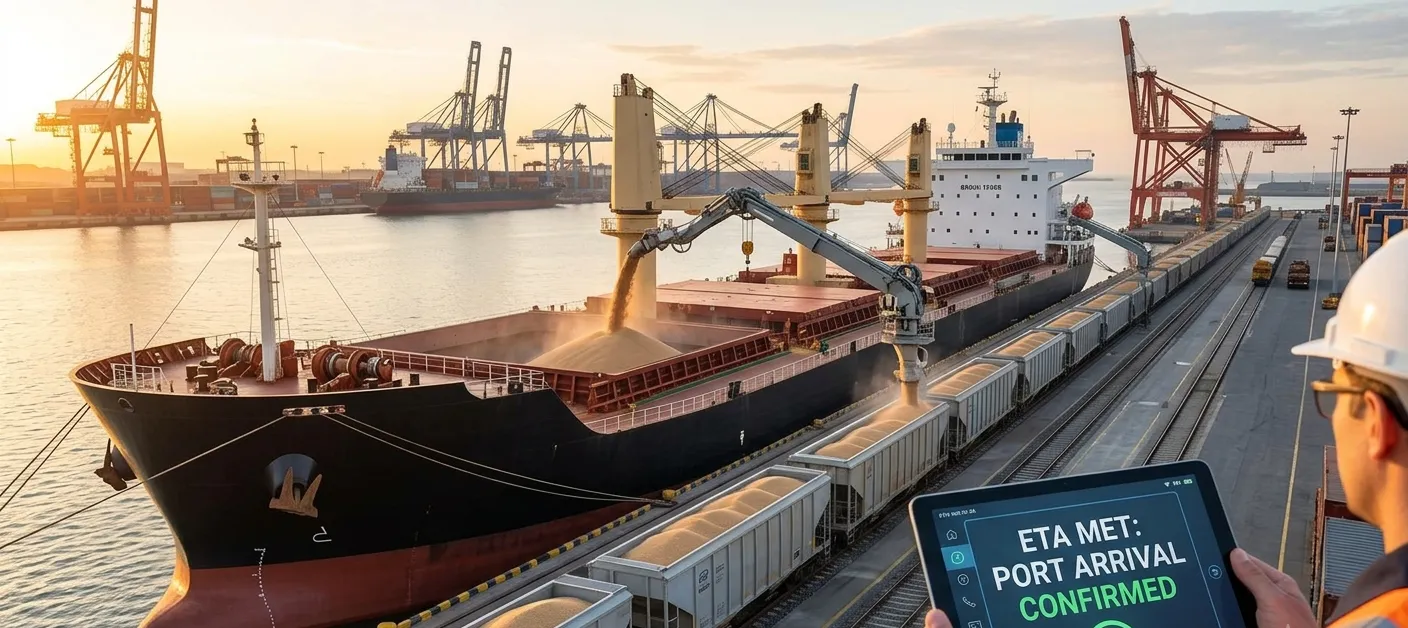 Railcar port arrival and ETA confirmation