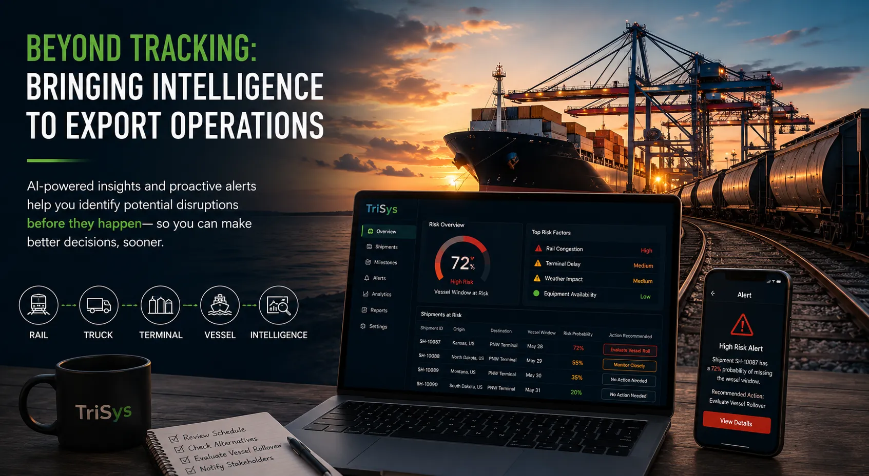 AI-powered export intelligence for predictive shipment risk and decision support